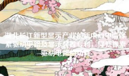湖北长江新型显示产业创新中心申请像素驱动电路及显示装置专利，降低像素驱动电路的功耗
