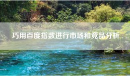 巧用百度指数进行市场和竞品分析