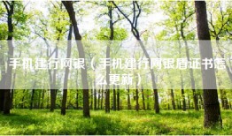 手机建行网银（手机建行网银盾证书怎么更新）