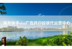 海外快手wkai广告开户投放代运营中心