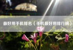 最好用手机排名（手机最好用排行榜）