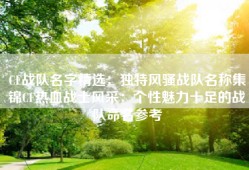 CF战队名字精选：独特风骚战队名称集锦CF热血战士风采：个性魅力十足的战队命名参考