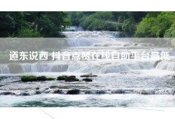 道东说西 抖音点赞在线自助平台最低
