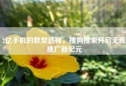 2亿手机的默契选择，搜狗搜索开启无线推广新纪元