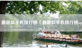 最新款手机排行榜（最新款手机排行榜oppo）