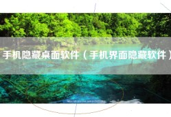 手机隐藏桌面软件（手机界面隐藏软件）