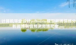 计算机毕业设计pythonlstm模型微博情感分析微博舆情预测微博爬虫.png