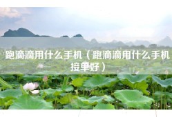 跑滴滴用什么手机（跑滴滴用什么手机接单好）