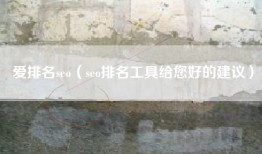 爱排名seo（seo排名工具给您好的建议）