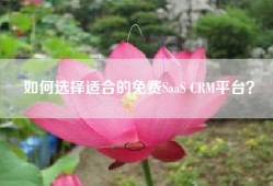 如何选择适合的免费SaaS CRM平台？