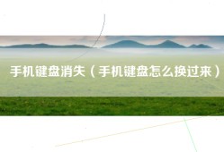 手机键盘消失（手机键盘怎么换过来）