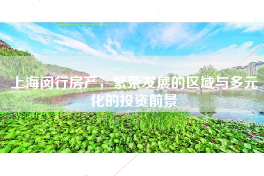 上海闵行房产，繁荣发展的区域与多元化的投资前景