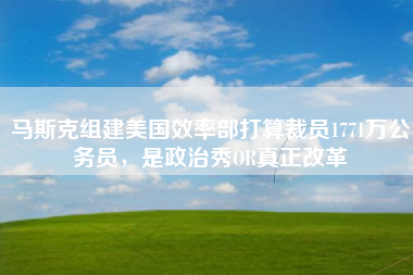 马斯克组建美国效率部打算裁员1771万公务员，是政治秀OR真正改革
