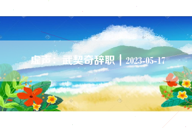 虚声：武契奇辞职｜2023-05-17