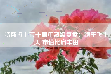 特斯拉上市十周年超级复盘：跑车飞上天 市值比肩丰田