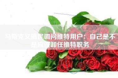 马斯克又搞民调问推特用户：自己是不是应该卸任推特职务