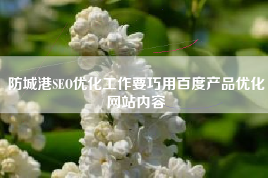 防城港SEO优化工作要巧用百度产品优化网站内容