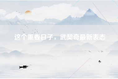 这个重要日子，武契奇最新表态