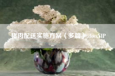 猪肉配送实施方案(多篇).docxVIP 猪肉配送实施方案(多篇).docxVIP
