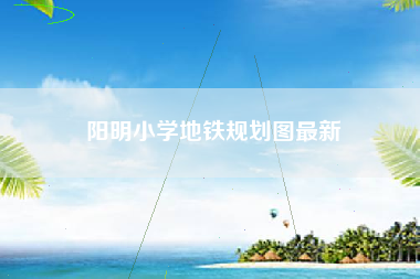 阳明小学地铁规划图最新