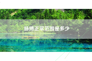 脉搏正常范围是多少