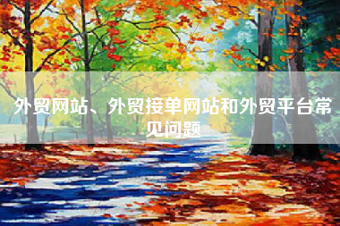 外贸网站、外贸接单网站和外贸平台常见问题