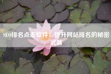 SEO排名点击软件：提升网站排名的秘密武器