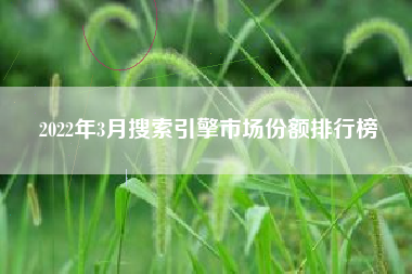 2022年3月搜索引擎市场份额排行榜