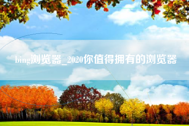 bing浏览器_2020你值得拥有的浏览器