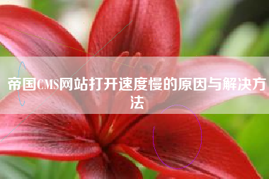 帝国CMS网站打开速度慢的原因与解决方法