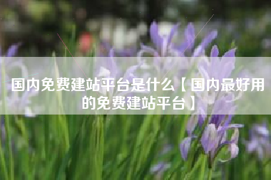 国内免费建站平台是什么【国内最好用的免费建站平台】