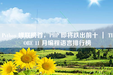Python 蝉联榜首，PHP 即将跌出前十 ｜ TIOBE 11 月编程语言排行榜