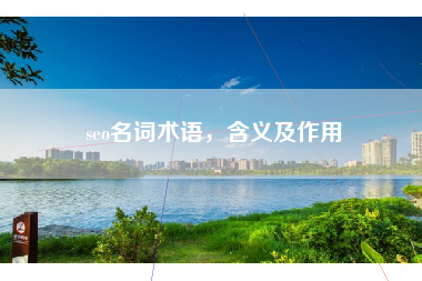 seo名词术语，含义及作用