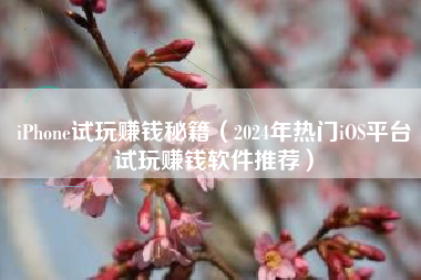 iPhone试玩赚钱秘籍（2024年热门iOS平台试玩赚钱软件推荐）