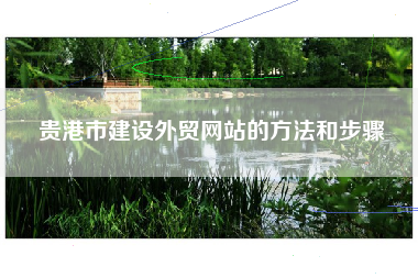 贵港市建设外贸网站的方法和步骤