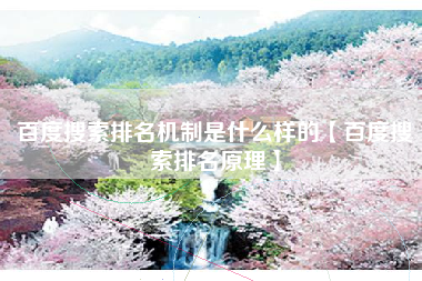 百度搜索排名机制是什么样的【百度搜索排名原理】