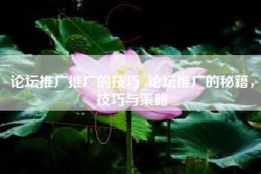 论坛推广推广的技巧_论坛推广的秘籍，技巧与策略