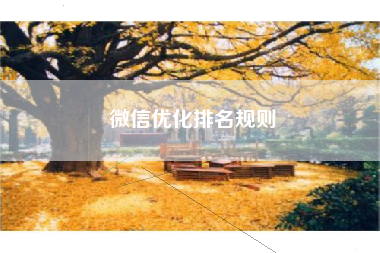 微信优化排名规则