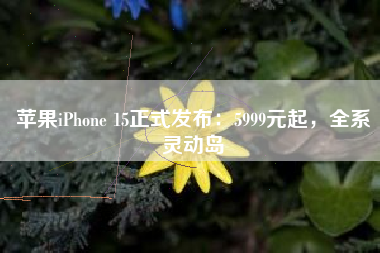 苹果iPhone 15正式发布：5999元起，全系灵动岛