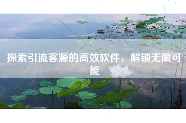 探索引流客源的高效软件，解锁无限可能