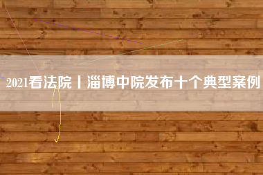 2021看法院丨淄博中院发布十个典型案例