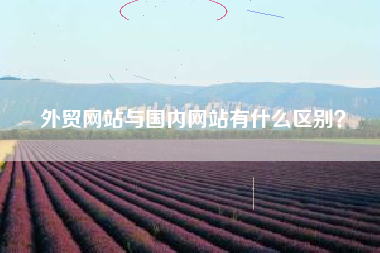 外贸网站与国内网站有什么区别？