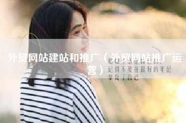 外贸网站建站和推广（外贸网站推广运营）
