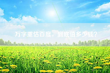 万字重估百度，到底值多少钱？