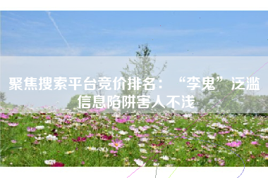 聚焦搜索平台竞价排名：“李鬼”泛滥 信息陷阱害人不浅
