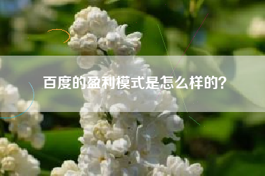 百度的盈利模式是怎么样的？