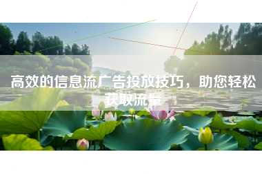 高效的信息流广告投放技巧，助您轻松获取流量
