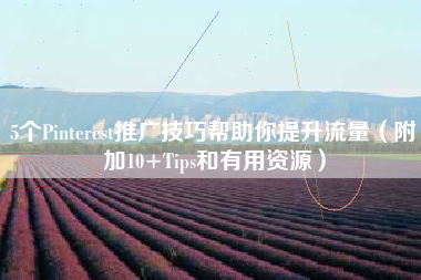 5个Pinterest推广技巧帮助你提升流量（附加10+Tips和有用资源）