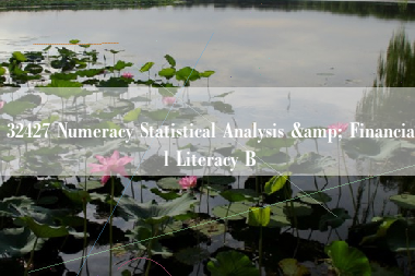 32427 Numeracy Statistical Analysis & Financial Literacy B