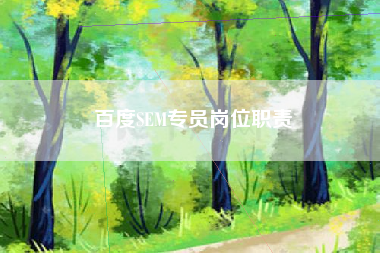 百度SEM专员岗位职责